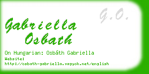 gabriella osbath business card