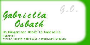 gabriella osbath business card